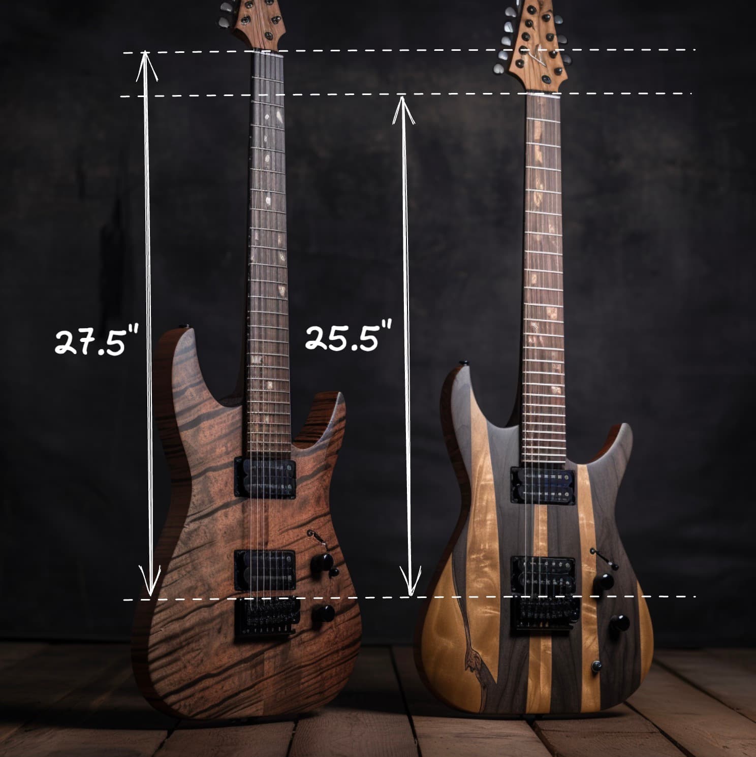 Standard 25.5 inch scale vs Baritone 27.5 inch